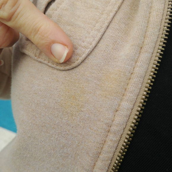 Ralph Lauren beige full Zip Up Hoodie Jacket ATHLEISURE - Picture 4 of 13